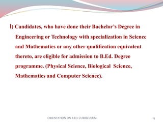 ORIENTATION PROGRAMME