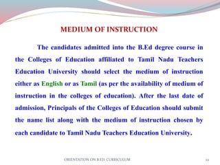 ORIENTATION PROGRAMME