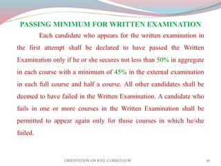 ORIENTATION PROGRAMME