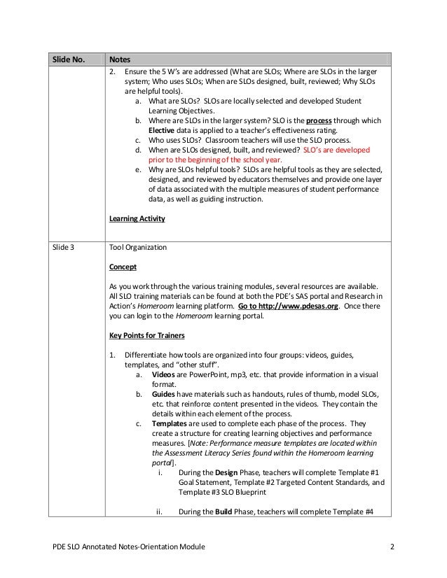 Orientation Trainer Notes Orientation Trainer Notes