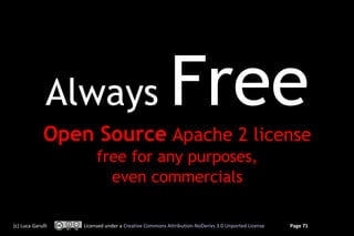 Always                                 Free
              Open Source Apache 2 license
                        free for an...