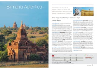 10 Indocina
Cambogia completa
Le case in stile coloniale, la giungla con i templi di Angkor Wat e i Budda d’oro e smeraldi.
Phnom Penh Koh Dach Battambang Siem Reap Angkor Wat
NOVITÀ
EASIA - SIC Cambogia via Battambang
CAMBOGIA
14 APRILE, 5, 26 MAGGIO, 23 GIUGNO 1.780 970 250
14 LUGLIO 1.830 970 260
28 LUGLIO, 11 AGOSTO 1.980 970 250
25 AGOSTO, 15, 29 SETTEMBRE 1.780 970 250
13, 27 OTTOBRE, 17 NOVEMBRE 1.860 990 270
1 DICEMBRE 2.040 990 270
BAMBINO: un bambino 2-11 anni in camera con 2 adulti RIDUZIONE 30%.Terzo letto adulto non disponibile.
Giorno extra Phnom Penh pre tour € 120 a camera; Siem Reap post tour € 160 a camera.
Quota gestione pratica € 70 adulti e bambini dai 2 anni in poi.Tasse aeroportuali (circa) € 410.
QUOTE INDIVIDUALI
da Milano e Roma solo tour supplemento
in doppia in doppia singola Con guide locali di lingua italiana
10 GIORNI / 7 NOTTI
PARTENZE DI MARTEDÌ
1 giorno,Italia/ Cambogia - Partenza con voli di linea per la Cambogia (via
Europa e Bangkok). Pernottamento a bordo.
2 giorno,Phnom Penh - Arrivo e trasferimento in albergo. Pranzo e cena liberi.
Pernottamento all’hotel Sunway Phnom Penh (o similare 4 stelle).
3 giorno,Phnom Penh e Isola di Koh Dach - Prima colazione.Al
mattino gita in barca lungo il fiume Mekong (2 ore circa) alla volta dell’isola di Koh
Dach, conosciuta come“l’isola della seta”. Pranzo presso una abitazione tipica.
Rientro a Phnom Penh e pomeriggio dedicato alla scoperta della capitale cambo-
giana: il Palazzo Reale, esempio notevole dell’arte khmer, la pagoda d’Argento e il
tempioVat Phnom. Cena in ristorante. Pernottamento.
4 giorno,Phnom Penh/ Battambang - Prima colazione e partenza attra-
verso la campagna cambogiana con le sue risaie e le graziose case tradizionali su
palafitta. Dopo circa due ore si giunge a Kompong Chnang dove si sosta per una
passeggiata nel“villaggio dei vasai”. Giunti a Ponley si effettua un giro in barca per
osservare il villaggio galleggiante sul lago. Pranzo e proseguimento per Battam-
bang. Questa località, ancora poco turistica, offre solo alberghi e attività ricettive
essenziali ma molto caratteristiche. Cena libera. Pernottamento all’hotelVimean
Sovannaphoum (o similare 3 stelle).
5 giorno,Battambang - Prima colazione e visita di questa graziosa città
dove potrete ammirare l’eleganza delle case dallo stile coloniale francese disposte
lungo il fiume. Dopo un primo giro d’orientamento in bicicletta (o in alternativa
in“Tuk-Tuk”) si visiterà il museo provinciale e una bella pagoda in legno prima di
proseguire per il tempio diWat Ek Phnom risalente al XI secolo. Pranzo in risto-
rante locale. Nel pomeriggio si visita il superbo tempio di Prasat Banon, che si erge
sulla cima di una collina con un bel panorama su tutta la campagna circostante.
Cena libera. Pernottamento.
6 giorno, Battambang/ Siem Reap - Prima colazione e partenza per
Siem Reap attraverso le onnipresenti risaie della campagna cambogiana. Du-
rante il tragitto è prevista una sosta ad una fabbrica che produce un singolare
tipo di seta dalla pianta del loto.Arrivo a Siem Reap e pranzo in ristorante
locale. Pomeriggio dedicato alla visita del Museo Nazionale di Angkor per una
introduzione all’arte e alla civiltà Khmer. Cena libera. Pernottamento all’hotel
Tara Angkor (o similare 4 stelle).
7 giorno,Visita diAngkorWat,Banteay Srei eTa Prohm - Prima cola-
zione.Al mattino, visita al meraviglioso tempio di AngkorWat, uno dei monu-
menti più straordinari mai concepiti dall’uomo, costruito nel XII secolo dalla civiltà
Khmer in onore della divinitàVishnu. Pranzo in ristorante locale con pietanze
tipiche della cucina Khmer. Nel pomeriggio si visita il tempio di Banteay Srei, uno
dei gioielli più straordinari dell’arte Khmer. Sulla via del ritorno, sosta al vecchio
monastero diTa Prohm, dove giganteschi alberi secolari hanno messo le radici nel-
le pietre sovrastando le costruzioni circostanti. Nel tardo pomeriggio, spettacolo di
danze e acrobati del“Phare”, il circo cambogiano. Cena libera. Pernottamento.
8 giorno,Templi del Grande Circuito eAngkorThom - Prima colazio-
ne.Al mattino partenza in“tuk tuk” per visitare i magnifici templi di Preah Khan,
Neak Pean,Thommanon e Chau SayTevoda costruiti sotto il regno di Suryavar-
man II: qui troverete sculture in onore di Shiva eVishnu oltre alle devatas di una
grazia eccezionale. Pranzo libero. Nel pomeriggio, visita di AngkorThom (antica
capitale del regno JayavarmanVII) con il tempio di Bayon e le sue 54 torri, laTer-
razza degli Elefanti e laTerrazza del re lebbroso. Cena in ristorante con spettacolo
di danze“Apsara”. Pernottamento.
9 giorno,Kompong Khleang/ Siem Reap/ Italia - Prima colazione. Par-
tenza di buon mattino per Kompong Khleang, un villaggio situato a 40 chilometri
da Siem Reap e circondato da immense risaie. Questo villaggio è famoso per le
case su palafitta, immerse in un’atmosfera idilliaca.All’interno di una pagoda, un
monaco officerà una breve cerimonia benedizione per i partecipanti. Pranzo
presso una famiglia del villaggio.Al termine, trasferimento in aeroporto e partenza
per l’Italia. Pernottamento a bordo.
10 giorno,Italia - Arrivo in Italia.
SPECIALE SPOSI
Riduzione a coppia € 100
 