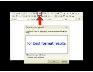 for best format results
 