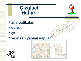 Çizgisel
      Hatlar
 ana patikalar,
 dere,
 çit
 ve insan yapımı yapılar
 