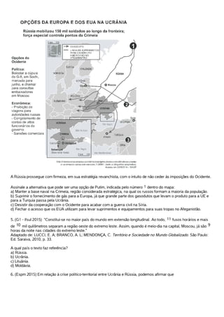 Exercicios- Oriente Médio Rússia