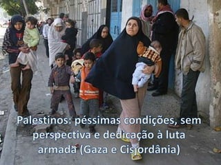 Palestinos: péssimas condições, sem perspectiva e dedicação à luta armada (Gaza e Cisjordânia)