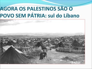 AGORA OS PALESTINOS SÃO O
POVO SEM PÁTRIA: sul do Líbano
 