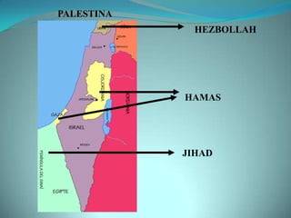 HAMAS“RESISTÊNCIA ISLÂMICA”Hamas é a abreviatura de HarakatAl-MuqawamaAl-Islamia (Movimento de Resistência Islâmica), uma organização política palestina que luta contra a existência do Estado de Israel.O movimento ficou conhecido somente em 1987, quando este grupo islâmico conservador surgiu atuante na Faixa de Gaza e na Cisjordânia, tornando questionável a atuação da Organização para a Libertação da Palestina (OLP). 