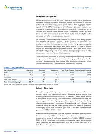Ipo Notes Orient Green Power IPO Note | PDF