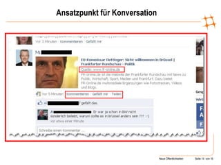 Ansatzpunkt für Konversation 