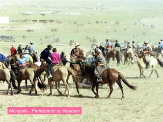 Mongolie - Participants du Naadam
 