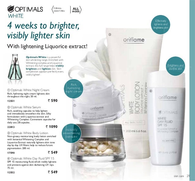 oriflame skin lightening cream