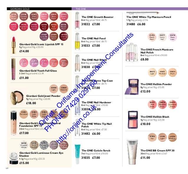 Oriflame Cosmetics Catalogue 12 August Spetember