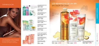 92
www.oriﬂame.es
LOS BENEFICIOS DE UN SPA
SIN SALIR DE CASA
¡ÚLTIMA OPORTUNIDAD!
ቢ Gel de Ducha Estimulante
Swedish Spa 200 ml.
18481 8,00€
ቧ Exfoliante Facial Alisante
Swedish Spa 75 ml.
20371 12,00€
ቦ Mascarilla Facial
Puriﬁcante Swedish Spa 50 ml.
20372 12,00€
ብ Serum Facial Equilibrante
Swedish Spa 40 ml.
20373 19,00€
ባ Gel de Ducha Refrescante
Swedish Spa 200 ml.
21876 8,00€
ቨ Crema Facial Acción Dual
Swedish Spa 50 ml.
23735 18,00€
ቤ Mascarilla Nutritiva para
Pies Swedish Spa 100 ml.
23738 10,00€
ቩ Jabón en Barra Exfoliante
Vitamina C Swedish Spa 100 g.
30843 5,00€
ቫ Anticelulítico en Gel
Vitamina C Swedish Spa
200 ml.
30844 15,00€
ቪ Gel Exfoliante Corporal
Vitamina C Swedish Spa 200 ml.
30845 10,00€
EXPERIENCIA SPA
Toda la línea Swedish Spa hidrata profundamente la
piel con HYDRACARE+, un exclusivo COMPLEJO
DE ALGAS MARINAS rico en minerales y
antioxidantes para mantener tu piel hidratada.
GEL DE DUCHA
REFRESCANTE SWEDISH SPA
es el primero del mundo que
cumple con el certiﬁcado RSPO
(formulado con aceite de Palma
sostenible). Más info en
www.rspo.org
¡Aceite nutritivo 3 en
1 para masaje, baño o
cabello!
Renueva tus manos
mientras duermes
Toniﬁca, nutre,
suaviza y reaﬁrma,
ayudando a eliminar
la piel de naranja de
la piel.
92 93
ባ Tratamiento Anti-Celulítico Swedish Spa
200 ml.
22683 15,00€ 9,95€
ቢ Aceite Masaje Nutritivo Swedish Spa
150 ml.
18765 11,00€ 6,95€
ቤ Crema de Manos Regeneradora
Acción Noche Swedish Spa 75 ml.
18484 9,00€ 5,95€
ቢ ባ
ቤ
ብ
ቦ
ቧ
ቨ
ቩ
ቪ
ቫ
ቢ
ባ
ቤ
CUIDADOCORPORAL
 
