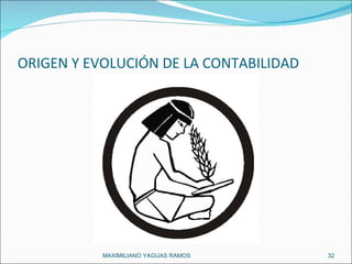 ORIGEN Y EVOLUCIÓN DE LA CONTABILIDAD MAXIMILIANO YAGUAS RAMOS  