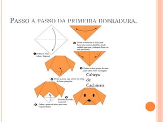 PASSO A PASSO DA PRIMEIRA DOBRADURA.
 