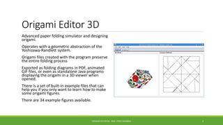 Origami Editor 3D presentation | PDF
