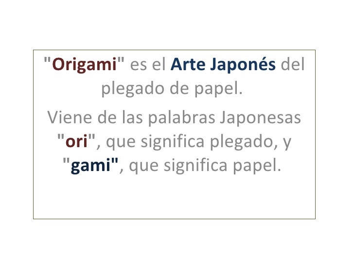 Origami Presentacion