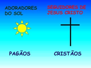 ADORADORES DO SOL PAGÃOS CRISTÃOS SEGUIDORES DE JESUS CRISTO 