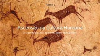Ascensão da Cultura Humana
A organização social do Homo Sapiens no Paleolítico
Parte 2
 