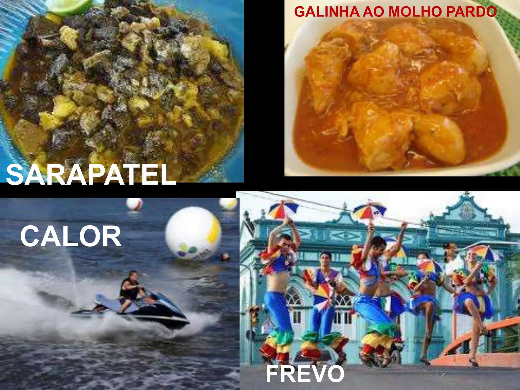 GALINHA AO MOLHO PARDO
SARAPATEL
CALOR
FREVO
