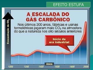TRATAMENTO DE RESÍDUOS SÓLIDOS E GASOSOS - TECNOLOGIA AMBIENTAL - CEFETPR EFEITO ESTUFA 