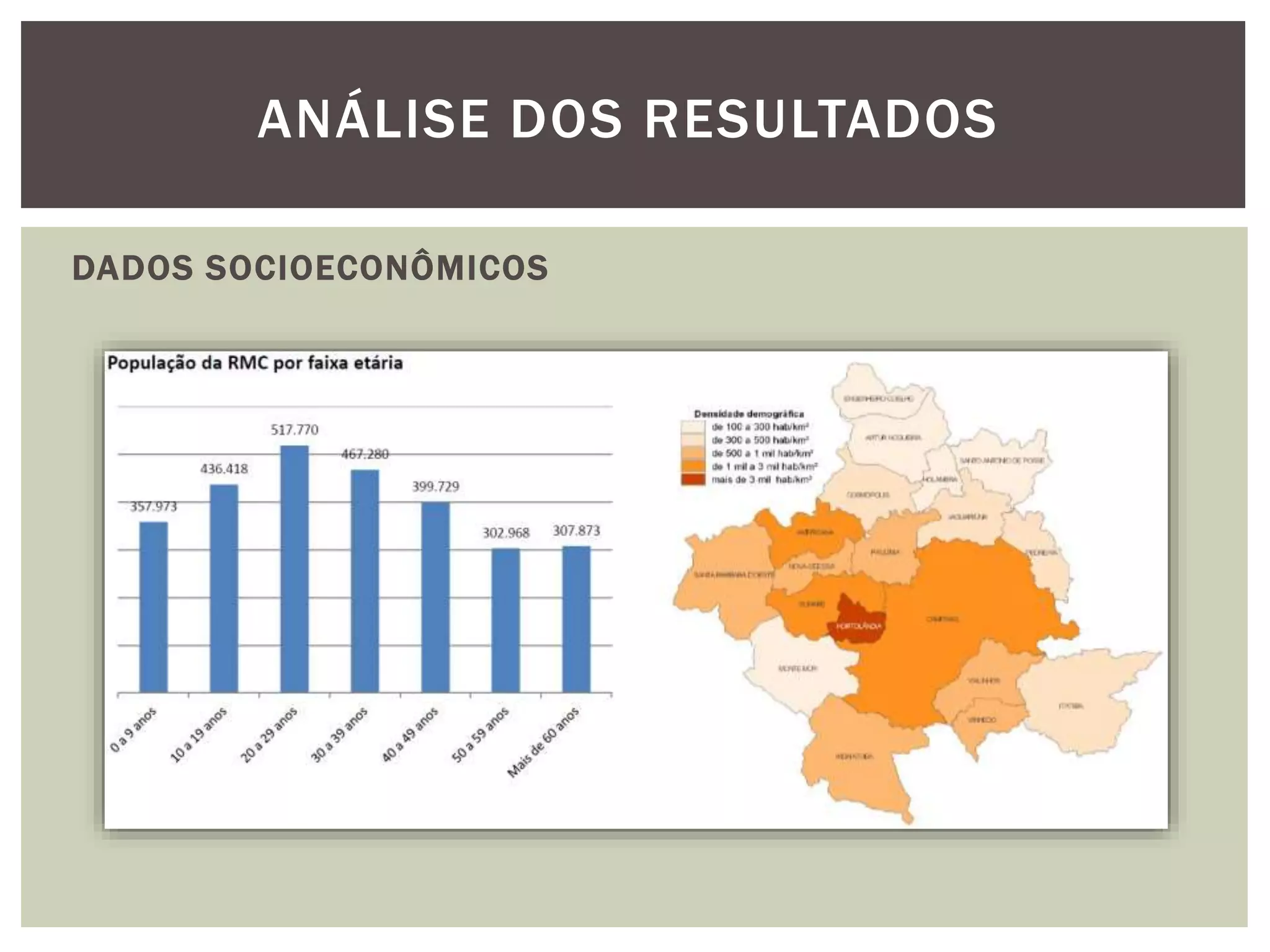 ANÁLISE DOS RESULTADOS 
DADOS SOCIOECONÔMICOS 
 