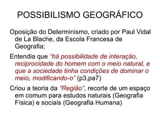 GEOGRAFIA MODERNA A Geografia torna-se ciência a partir do século XIX; com a Escola Alemã; onde se estabelece uma relação entre os fenômenos da natureza e as ações do homem; 