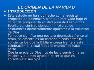 ORIGEN DE LA NAVIDAD | PPT