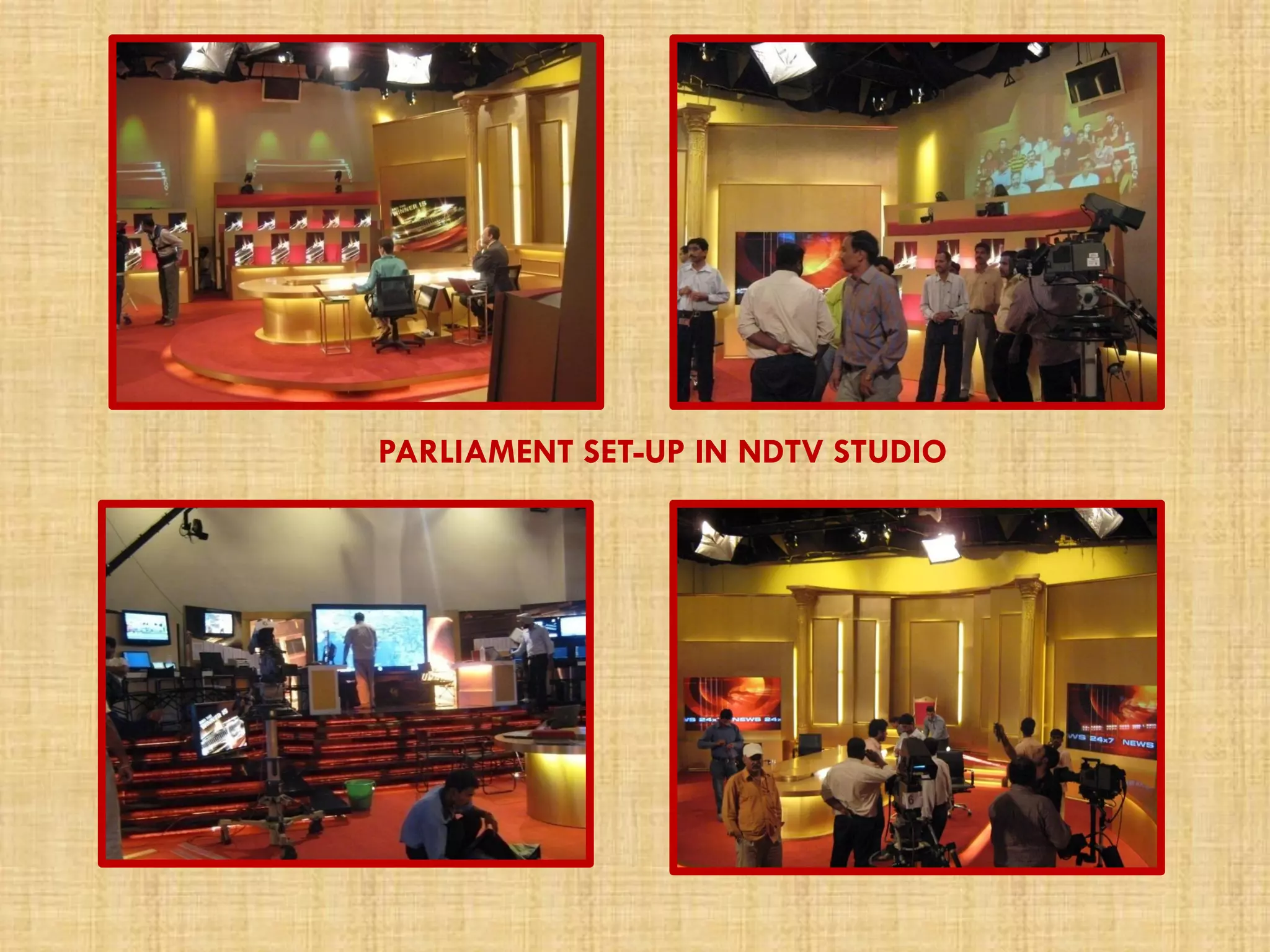 PARLIAMENT SET-UP IN NDTV STUDIO
 