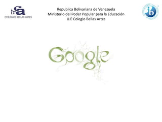 Republica Bolivariana de Venezuela
Ministerio del Poder Popular para la Educación
U.E Colegio Bellas Artes

 