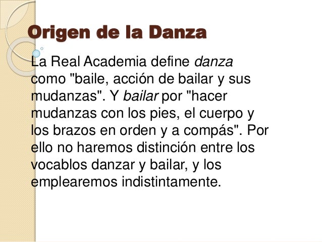 Origen de la danza!!