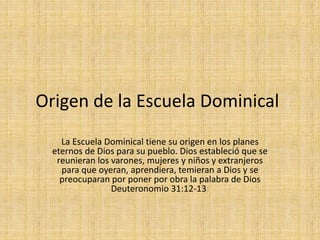 Origen de la escuela dominical | PPTX