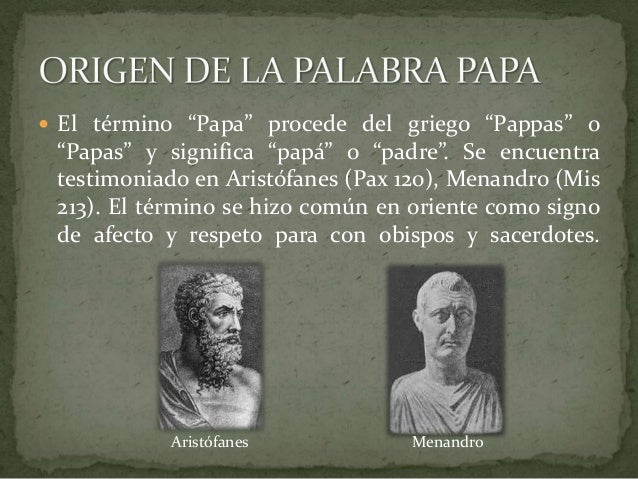 Origen de la palabra papa