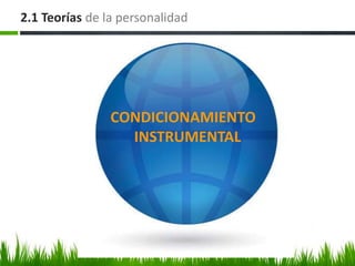 CONDICIONAMIENTO
INSTRUMENTAL
2.1 Teorías de la personalidad
 