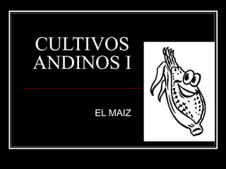 CULTIVOS
ANDINOS I
EL MAIZ
 
