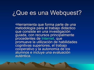 Origen de webquest | PPS