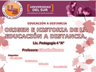 Lic. Pedagogía 4 “A”

                  Profesora: Claudia Álvarez
Integrantes:
  Diana Coutiño
                    Zazil Martínez
                                     William Mis
                                                   Gerardo Cauich
 
