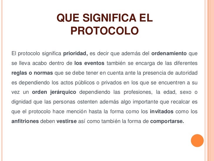 Definicin De Protocolo Qu Es Significado Y Concepto