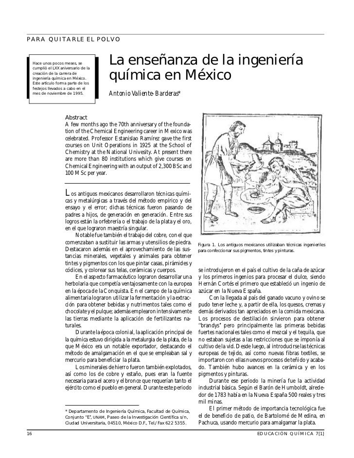 Origenes Quimica En Mexico