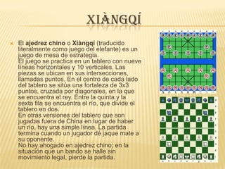 ajedrezEl ajedrez es un deporte para dos jugadores. Se podría decir que es un juego de guerra, provienen del chaturanga, que se practicaba en la India en el siglo VI.Se le considera no sólo un juego, sino un arte, una ciencia y un deporte mental. A su vez, está reconocido como disciplina deportiva en 156 países, por reunir los requisitos propios de los deportes: accesible a todos, carácter divertido de juego, principio de rendimiento, regido por reglas, fórmula de competición, presencia internacional y organización plenamente deportiva (federaciones, árbitros, resultados, rankings), sin que la suerte influya en la prueba y sin depender esencialmente de ningún artilugio mecánico. La enseñanza del ajedrez puede ser útil como forma de desarrollar el intelecto. El ajedrez es jugado tanto recreativa como competitivamente en un club de ajedrez, disputando torneos, en Internet, entre y contra máquinas mediante el ajedrez por computadora, e incluso por correo (ajedrez por correspondencia).