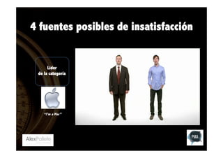 4 fuentes posibles de insatisfacción
 
Líder
de la categoría

“I’m a Mac”

 