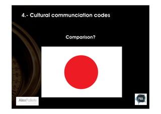 4.- Cultural communciation codes
	
  
	
  
Comparison?
	
  
	
  

 