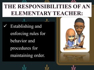  Establishing and
enforcing rules for
behavior and
procedures for
maintaining order.
 