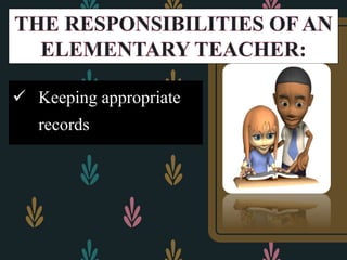  Keeping appropriate
records
 