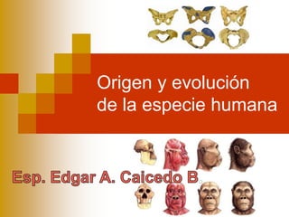 Origen y evolución
de la especie humana
 