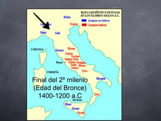 Final del 2º milenio
(Edad del Bronce)
1400-1200 a.C

 