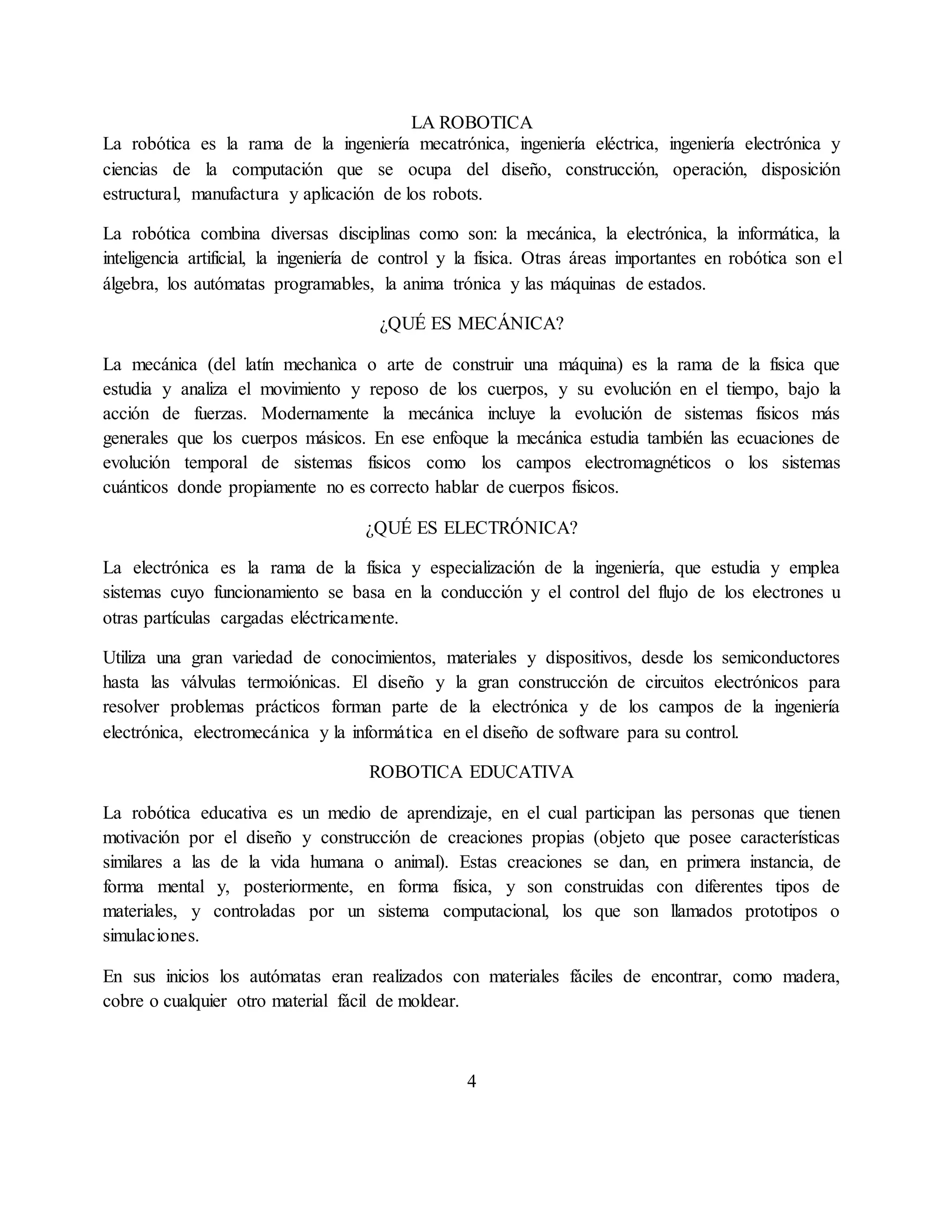 Origen y desarrollo de la robotica | PDF