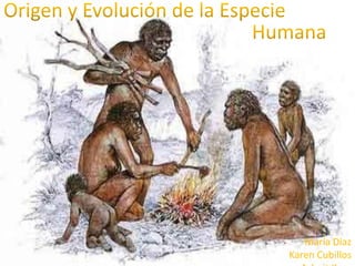 Origen y Evolución de la Especie  Humana María Díaz Karen Cubillos Ashnit Kaur 