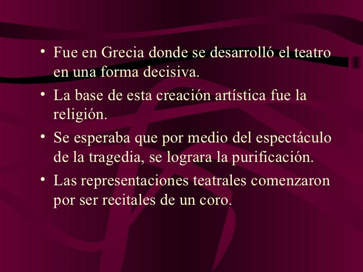 Origen y evolución del género dramático.